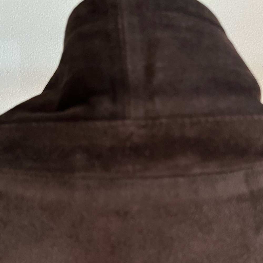 Vintage COACH Brown Leather Suede Button up Jacket Coat - Picture 7 of 10